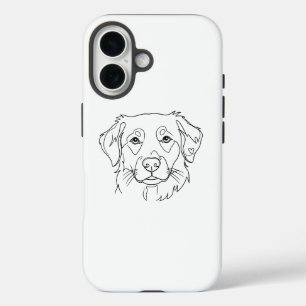 Étui iPhone 16 Chien - Design Minimaliste Moderne