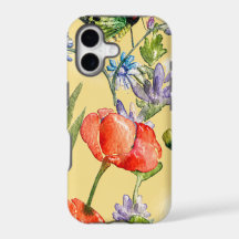 Étui iPhone 17 Papillon Fleur Sauvage Brillante