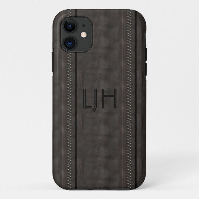 Étui iPhone 5 Brun Aspect Cuir (Dos)