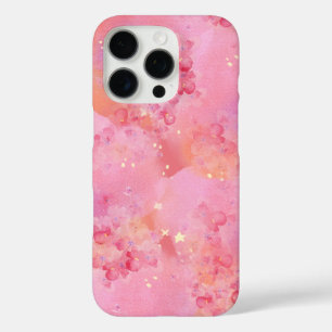 Étui iPhone à aquarelle rose - Galaxie pastel rêve