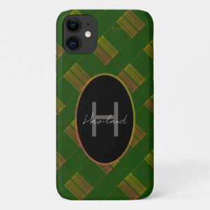 Étui iPhone à monogramme Plaid HAMbWG