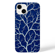 Étui iPhone à motif de branche indigo Style