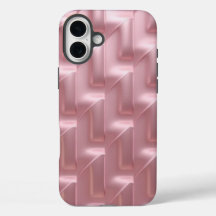 Étui iPhone à motif géométrique rose élégant