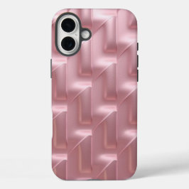 Étui iPhone à motif géométrique rose élégant