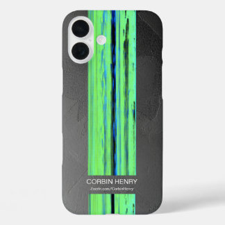 Étui iPhone à texture abstraite avec nom moderne