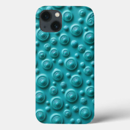 Étui iPhone à texture spirale sarcelle Design Cool