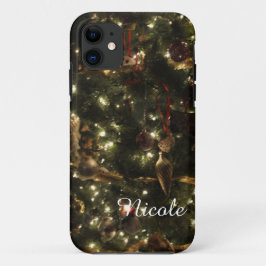 Étui iPhone arbre de Noël personnalisé