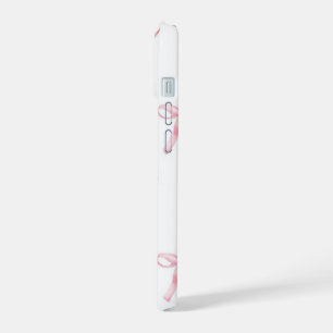 Étui iPhone avec nœud rose