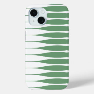 Étui iPhone blanc et vert strié