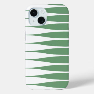 Étui iPhone blanc et vert strié