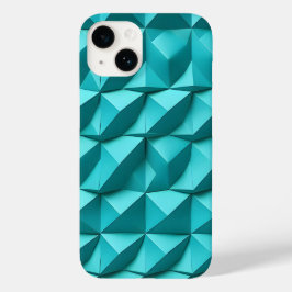 Étui iPhone bleu sarcelle minimaliste design 3D te