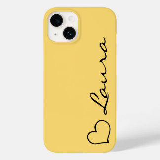 Étui iPhone Cadeau Personnalisé avec Nom et Cœur
