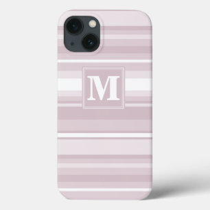 Étui iPhone Case-Mate à rayures rose quartz Monogr