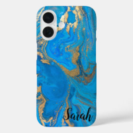 Étui iPhone Case-Mate en marbre bleu tendance cool