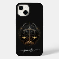 Étui iPhone Case-Mate Libra zodiaque noir et or
