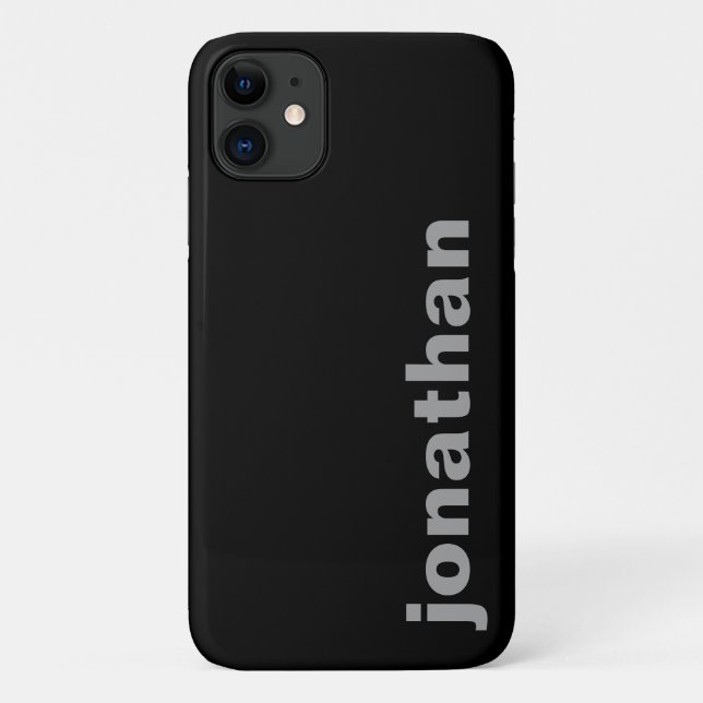 Étui iPhone Case-Mate Monogramme Moderne Noir (Dos)