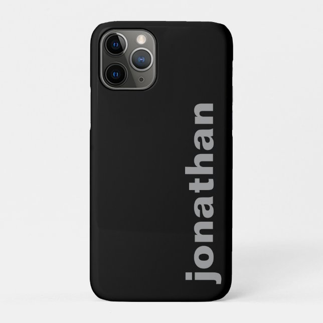 Étui iPhone Case-Mate Monogramme Moderne Noir (Dos)