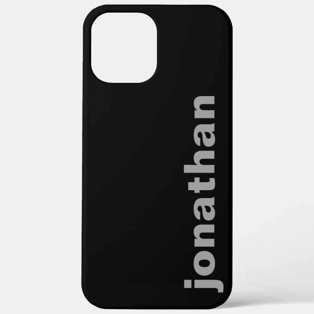 Étui iPhone Case-Mate Monogramme Moderne Noir (Verso)
