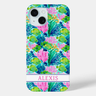Étui iPhone Case-Mate Monogrammé Watercol Coral Re