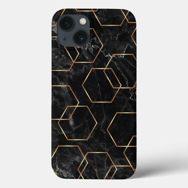 Étui iPhone Case-Mate noir et or (Verso)