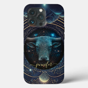 Étui iPhone Case-Mate Taureau zodiaque noir et or