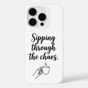 Étui iPhone citation minimaliste sur le café