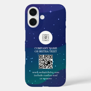 Étui iphone code QR du logo d'entreprise à dégradé