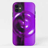Étui iPhone Disque Abstrait 3D Violet