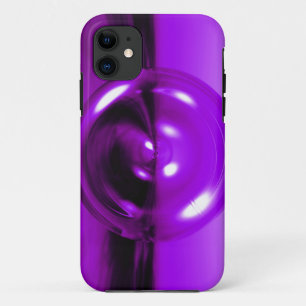 Étui iPhone Disque Abstrait 3D Violet
