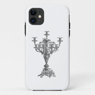 Étui iPhone en argent ancien Candelabre