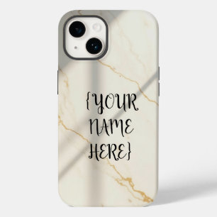 Étui iPhone en style robuste avec marbre et monogr