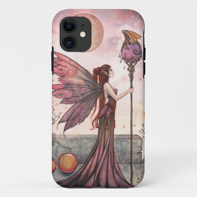 Étui iPhone Fantastique Fée et Dragon (Dos)