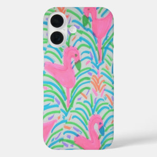 Étui iPhone Flamingo Jungle Party