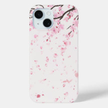 Étui iPhone Fleurs de Cerisier Rose Pâle Aquarelle