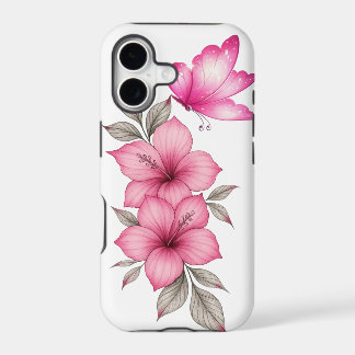 étui iphone fleurs roses