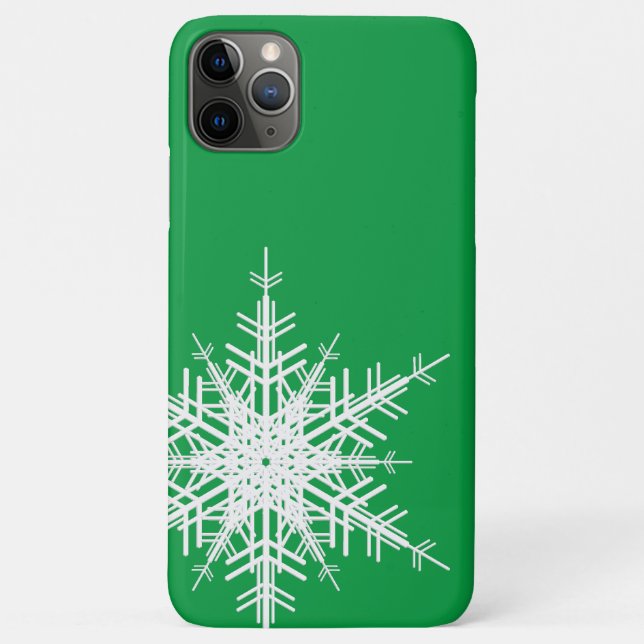 Étui iPhone flocon de neige vert (Dos)