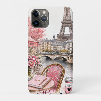 Étui iPhone / iPad aquarelle rose Paris