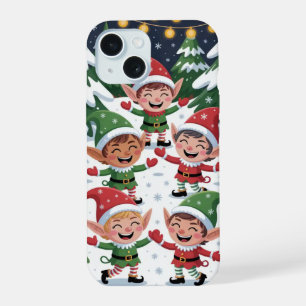 Étui iPhone / iPad flocons de lutins de Noël espiè