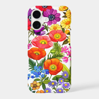 Étui iPhone Jardin Floral Aquarelle