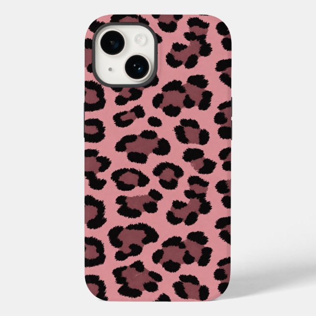 Étui iPhone Léopard Rose (Verso)