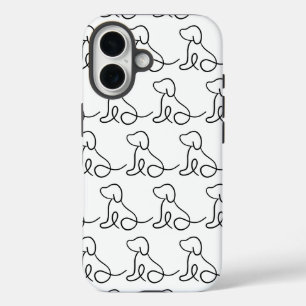 Étui iPhone Minimaliste Ligne de Chien
