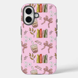 Étui iPhone motif Café et Livres Lecteur Cosy