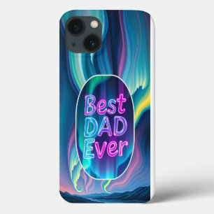 Étui iPhone Neon Glow Meilleur Papa