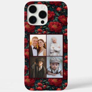 Étui iPhone personnalisable avec pivoines luxueuse