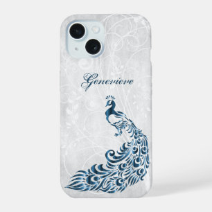 Étui iPhone personnalisé Paon Bleu