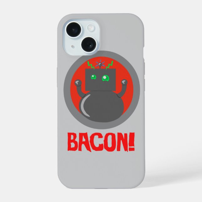Étui iPhone Robot Bacon (Verso)