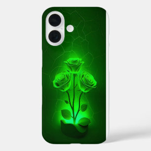 Étui iPhone Roses Néon Vert Fluorescent