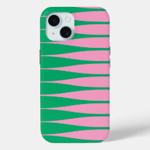 Étui iPhone Striation Rose et Vert