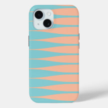 Étui iPhone Striation Soft Aqua et pêche
