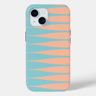 Étui iPhone Striation Soft Aqua et pêche